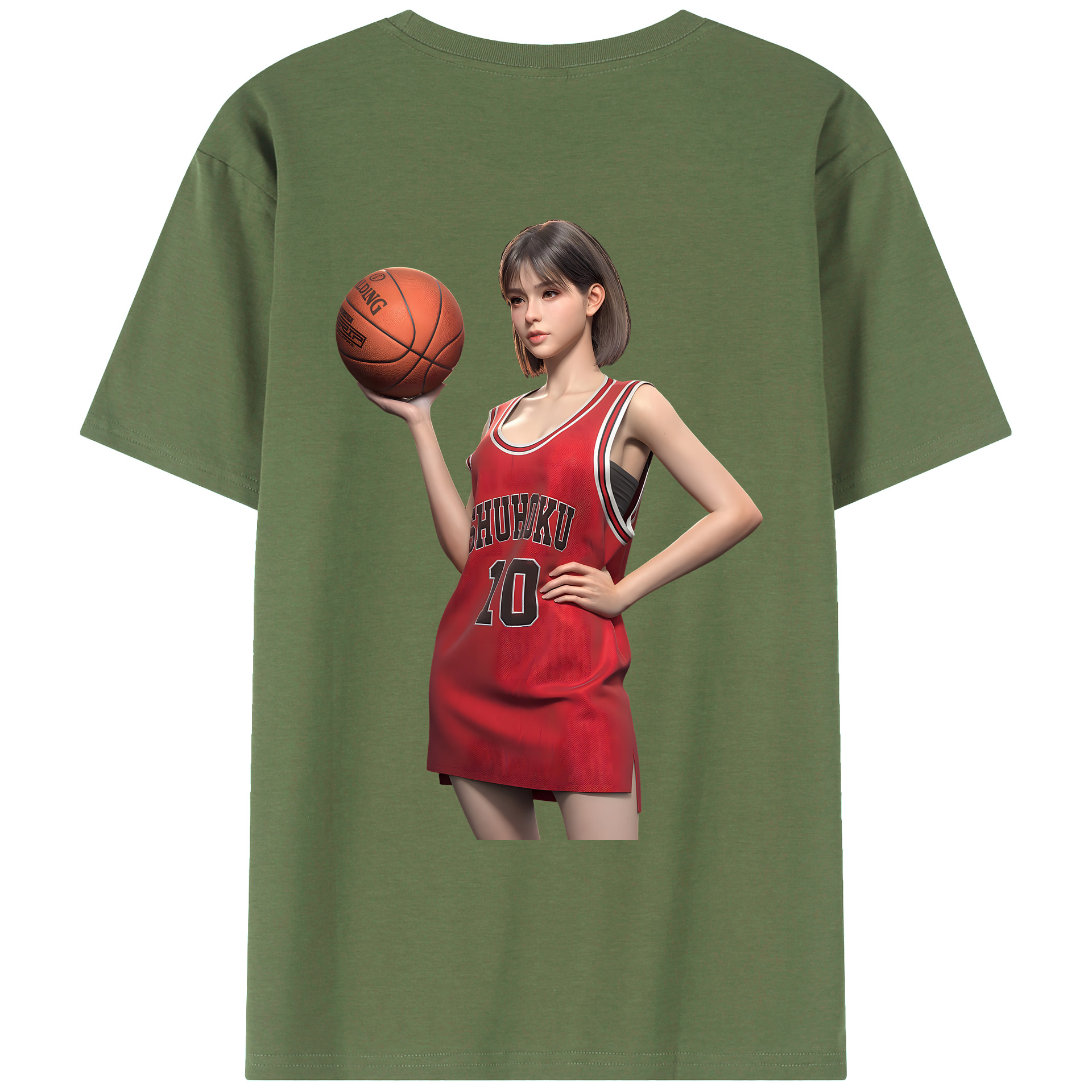 （画像用） SLAM DUNK／スラムダンク 綿100％ メンズ半袖Tシャツ（バックプリント） 通気性